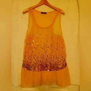 Sleeveless song Pink with sequined